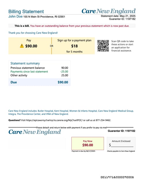 CNE SBO Statement Sample 2